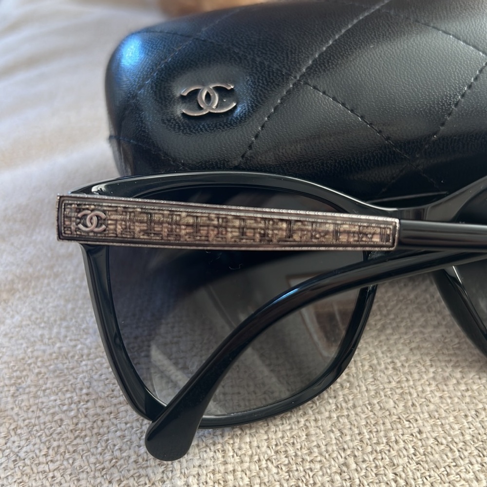 Authentic Chanel Black Sunglasses - Picture 3 of 5